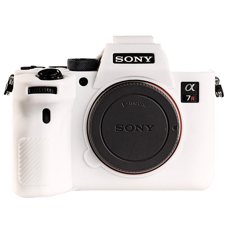 STSEETOP Camera Case for Sony A7RIV A7R4 - Protective Silicone DSLR Skin Cover, Detachable Cage, Shockproof, Dustproof (White) - Image 1